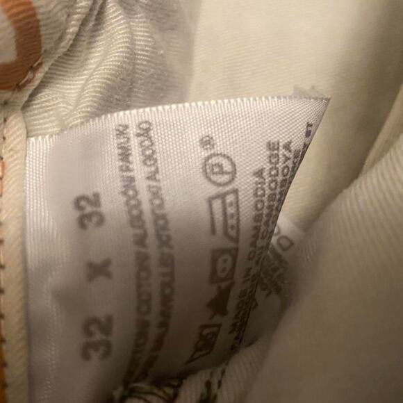 Mens docker khaki green cargo denim pants - Picture 5 of 6